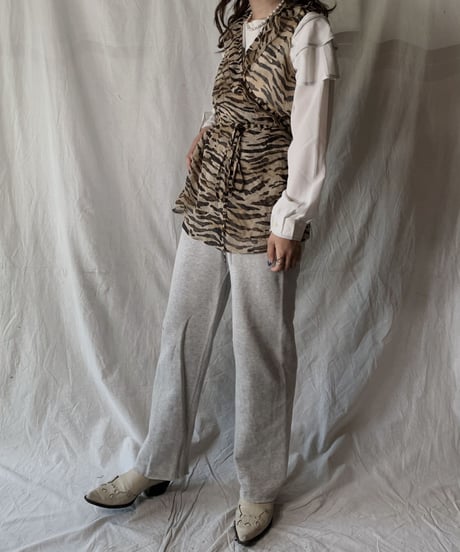 【USED】 Zebra Patterned See-through Top/210421-029