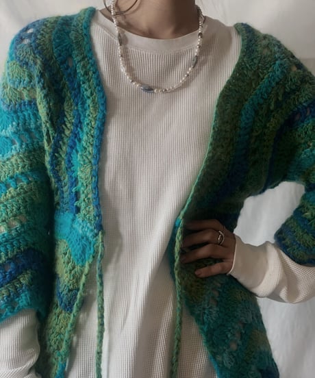 【USED】  L/S Crocket Knit Cardigan/210303-028