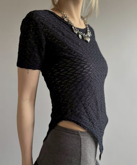 【USED】 Sheer Leotard Top / 260613-001