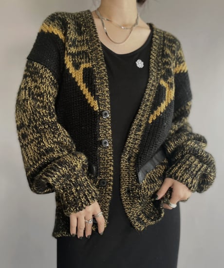 【USED】  Acrylic Knit Cardigan / 221015-011