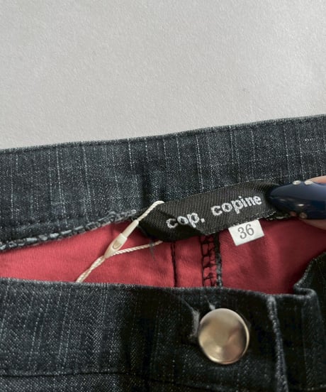 【USED】  Cop.Copine Stitch Design Stretch Flare Denim Pants / 251014-039
