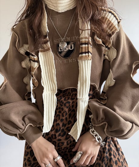 【RE;CIRCLE】 RE Mellow Sweat Top + Muffler  /  241226-001