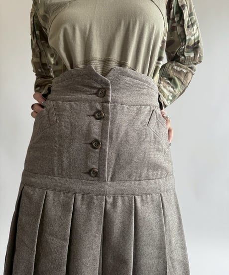 【USED】 Pleats Long Skirt  /250412-037