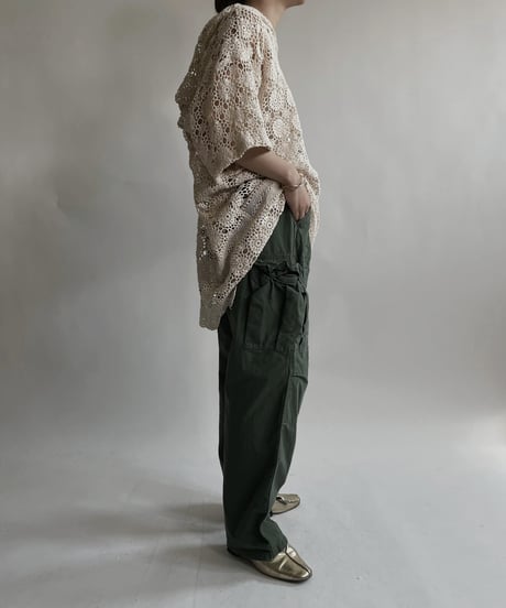 【RE;CIRCLE】 RE Crochet Lace S/S Hoodie / 220427-028