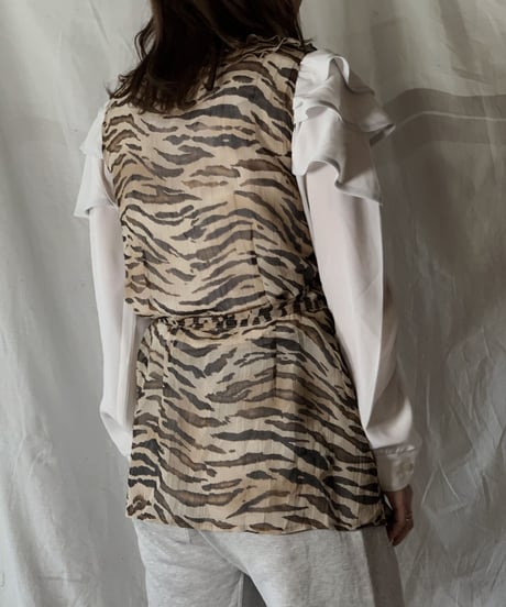 【USED】 Zebra Patterned See-through Top/210421-029