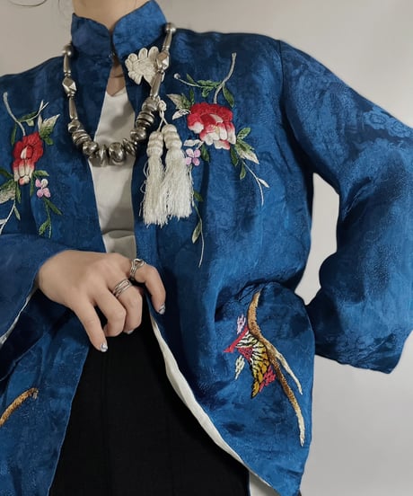 【USED】 Embroidery Jacket Blue / 230102-029
