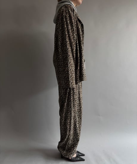 【USED】 Leopard shirt & pants set up  /250927-014