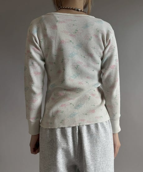 【USED】 made in USA Health Knit Thermal Top / 260207-017
