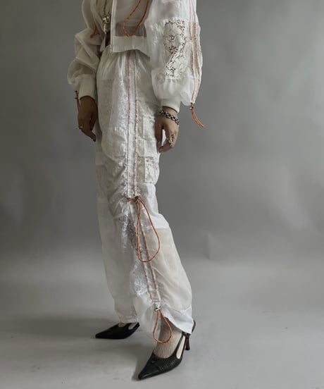 【RE;CIRCLE】 RE White Patch Code Pants / 240509-010