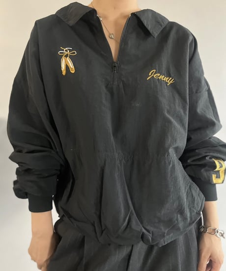 【USED】 Made in USA Nylon Half Zip Pullover Jacket  /241109-003