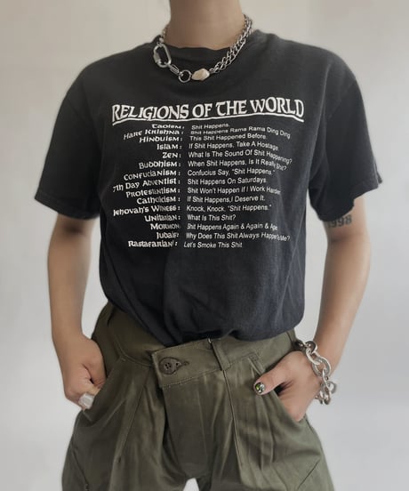 【USED】 T Shirt "Religions of the world" / 220806-012