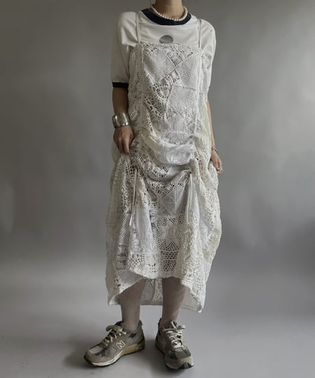 【RE;CIRCLE】 RE Crochet Patch Code Camisole One-Piece / 240509-002