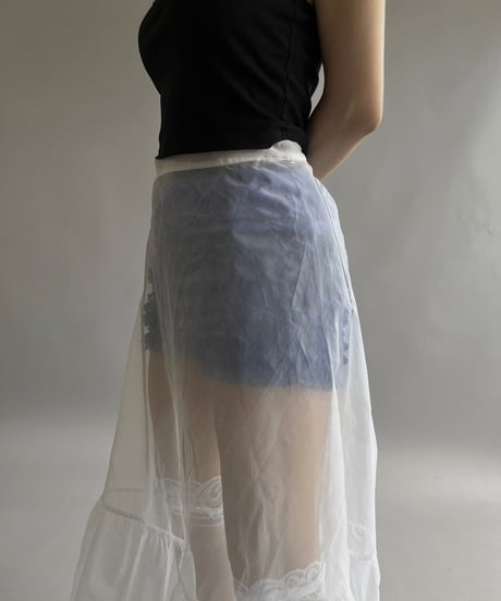 【USED 】Sheer Long Skirt + SOX / 240706-027