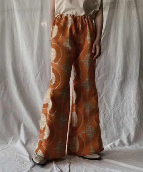 【RE;CIRCLE】 RE Antique Curtain Flare Pants③/ 210613-009