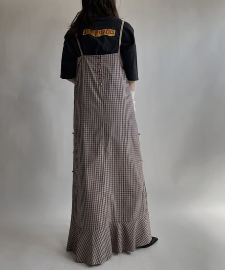 【USED】 Gingham Check Camisole One-piece / 220409-021