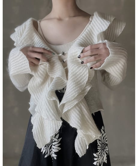 【USED】  Frill Knit Cardigan/220220-006