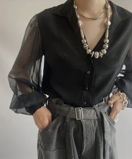 【USED】L/S Sheer Shirt / 230909-021