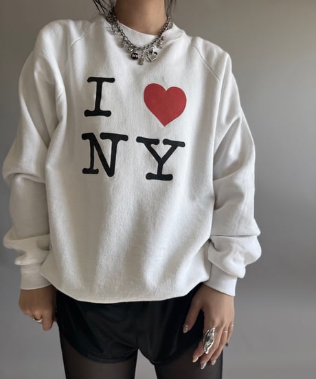 【USED】 90's Jerzees I♡NY Sweat/ 260104-024