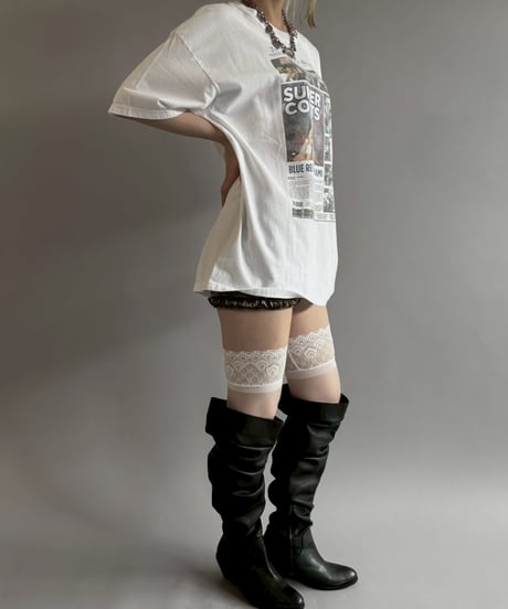 【USED】 07's Hanes American Football Newspaper T-Shirt / 260607-026