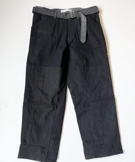 【RE;CIRCLE】 RE Denim PatchWork Pants Black / 230522-005