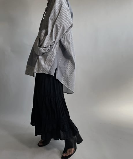【RE;CIRCLE】 RE Stripe Shirt Mexican Hoodie / 220423-031