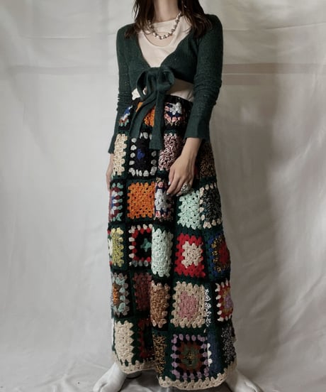 【USED】  Crochet Knit L/S Top ①/211014-033
