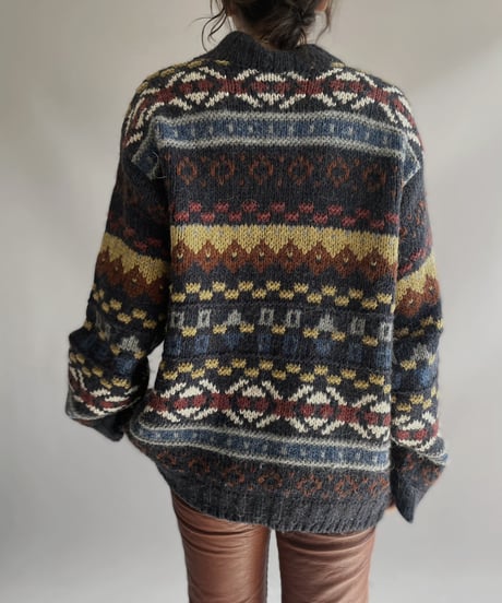 【USED】 Nordic Patterned Knit Top 231209-013