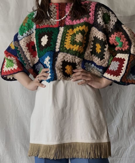 【RE;CIRCLE】 RE Granny Knit Top⑤/210421-012