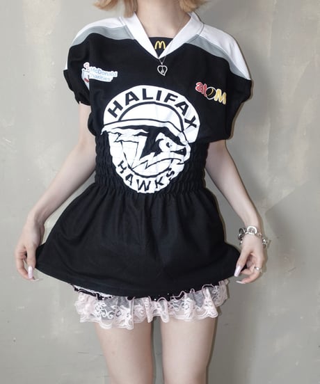 【RE;CIRCLE】 Re Shirring Football Shirt  /  250724-030