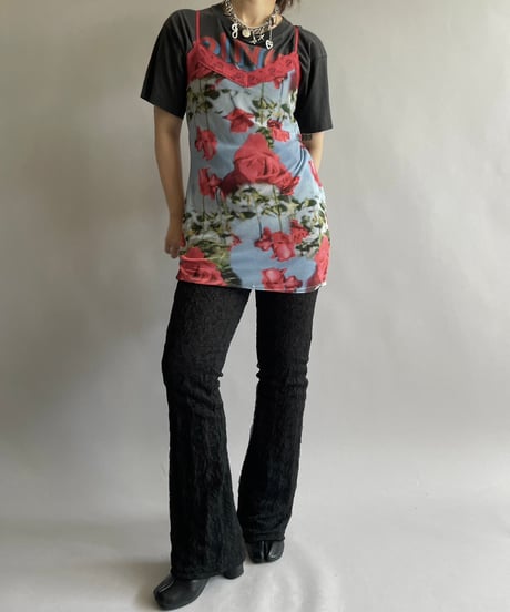 【USED】 Flower Patterned Camisole Top /240914-019