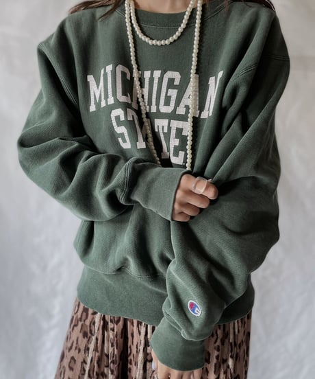 【USED】   Champion Reverse Weave Sweat MICHIGAN STATE/211007-015