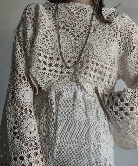 【RE;CIRCLE】 RE Crochet Lace Top / 220623-009