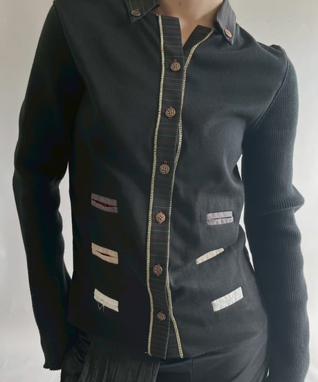 【USED】 Cop.Copine Design Knit Shirt Cardigan /251014-015