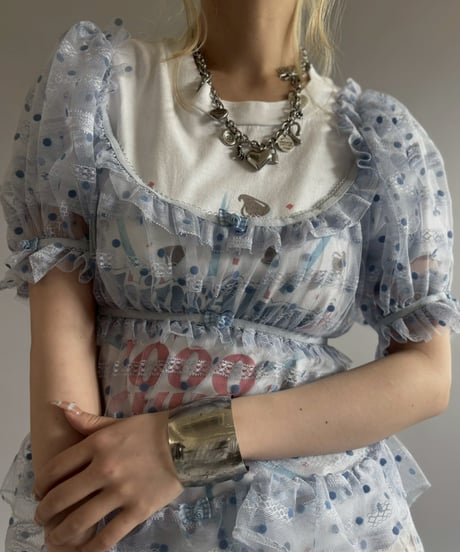 【USED】 Dot Pattern Lace One-Piece / 260613-012