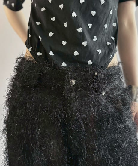 【USED】 STUDIO XTC Sheer Fringe Design Lame Pants / 260704-021