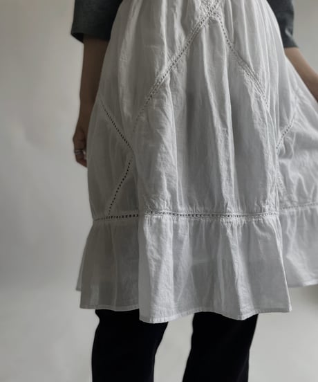 【USED】 White Cotton Camisole One-piece / 220423-045