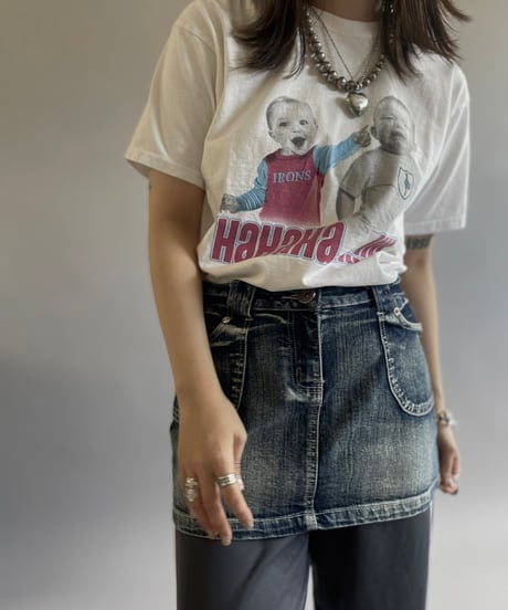 【USED 】X-mail Denim Mini Skirt/ 240615-018