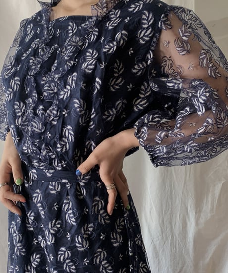 【USED】  Plant Patterned Lace EURO Dress/210407-021