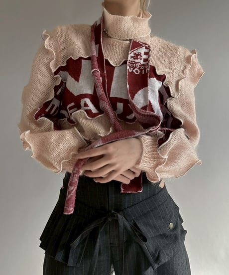 【RE;CIRCLE】 RE Mellow Knit Top + Tie / 260122-007