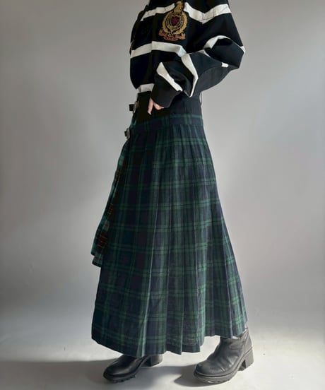 【RE;CIRCLE】 RE Kilt Long Skirt / 251204-009