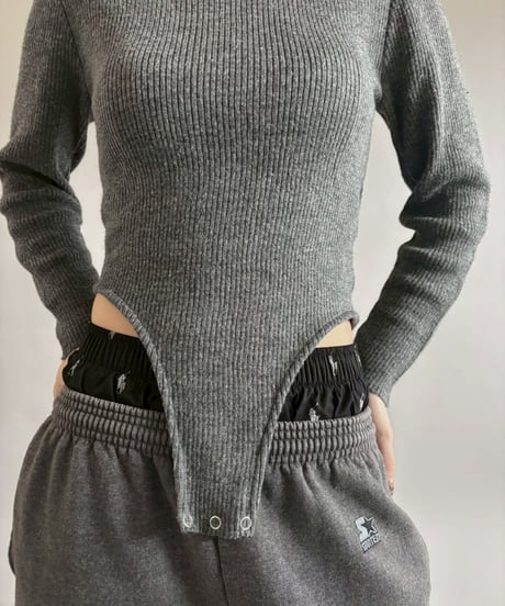 【RE;CIRCLE】 RE Rib Knit Leotard Top / 260205-019