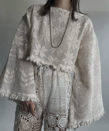 【RE;CIRCLE】 RE Crochet Lace Top / 220623-010