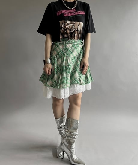 【USED 】Check Patterned Mini Skirt / 240713-012