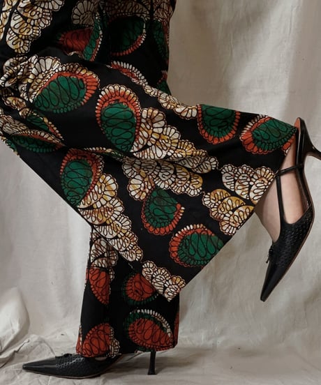 【RE;CIRCLE】 RE African Batik Flare Pants④/210428-015