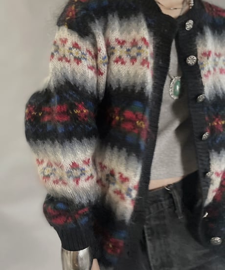 【USED】 Mohair Tirolean Knit Top /240120-005