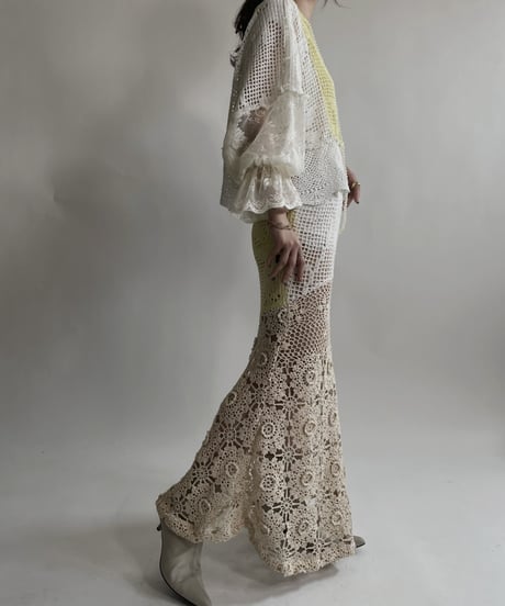 【RE;CIRCLE】 RE Crochet Lace Mermaid Skirt / 220427-009