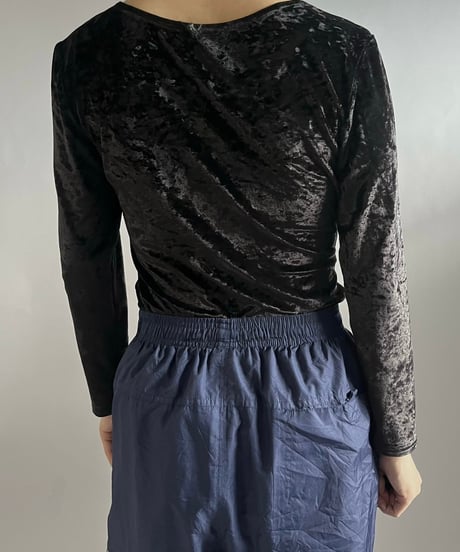 【USED】 Velour Leotard Top /241221-014