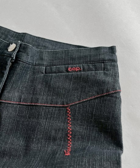 【USED】  Cop.Copine Stitch Design Stretch Flare Denim Pants / 251014-039