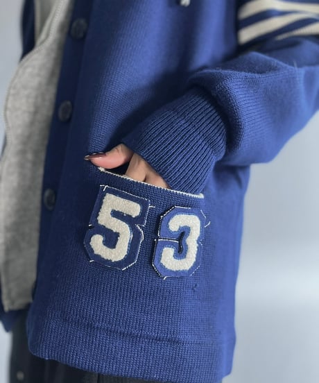 【USED】 Vintage Wool Lettered Cardigan/250118-018