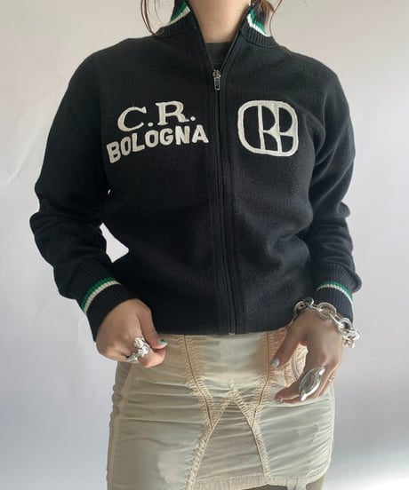 【USED】 C.R. BOLOGNA Zip Up Knit Top/241124-013